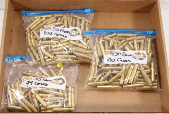 249 brass cases of .30 Rem