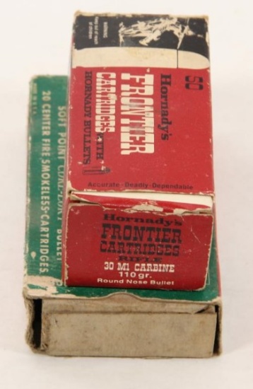 34 fired brass cases .30 carbine and 20 fired brass cases .308 Win. Sold as one lot.