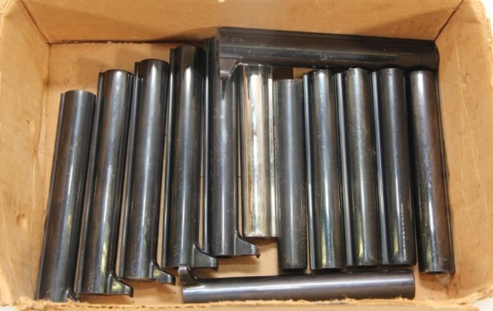 10 S&W blued and chrome 5.5" approximate cut down revolver barrels