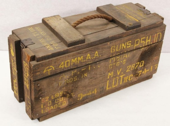 40mm wooden ammunition chest