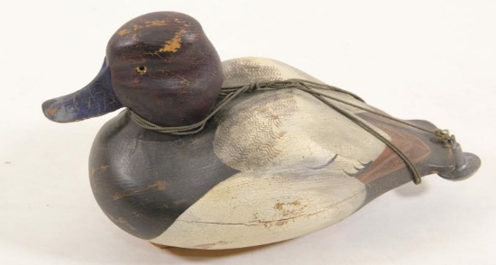 K. Serbus Lac La Croix Collection Ducks Unlimited No. 797 wooden decoy with weight, 13.5" long
