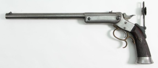 *J. Stevens, No. 36 Target, .22 rf, s/n 556, pistol, brl length 11.75"