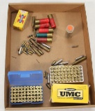 Assorted ammunition to include 45 rounds of.357 mag, 50 rounds of .38 Special, plus assorted.