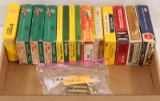 7mm Rem mag brass cases, 12 boxes plus loose. Sold as one lot.