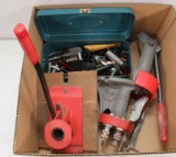 Alignment press; Super Sizer Model SS77; and other reloading supplies.
