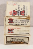 53 rounds of .222 Remington, mismatched