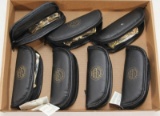 Set of 7 Franklin Mint Wildlife Series Collector knives in zipper pouches. Sold 7 times the money.