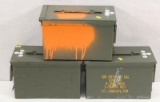 3 metal ammo cans (empty). Sold as one lot.