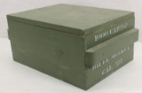 wooden cartridge chest housing 1000 .577 caliber rifle musket balls, currently empty