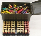 Approximately 200 + or - assorted shotgun shells - 12, 16, 20 gauges, high brass, low brass,