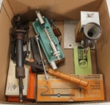Assorted reloading supplies to include RCBS case trimmer, .30-06 dies, Ohaus 10.0.5 scale and others