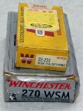 .270 WSM 15 rounds and full box .22-250 reloads. Must ship UPS Ground.