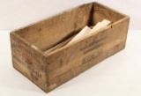 Dupont Explosives 25 pound box with assorted decorative wood inside.