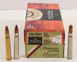 2 boxes .375 H&H mag .250 and .300 gr. assorted mismatched 20 rounds per box. Sold by the box,