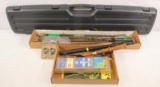 Plastic rifle case, turkey targets, hand trap, arrows, Leopold High rings and others