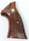 pair of original Smith & Wesson factory walnut checkered grip panels