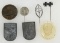 Nazi stick pins and tinnies Iron Cross 1st 2nd