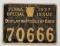 Pennsylvania 1937 Special Issue metal hunting license