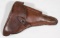 Rare 1920s early Weimar Police style unmarked P.08 brown leather holster showing assorted wear