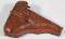 Unmarked brown leather P.08 style holster having an inside ink stamp of F.A.R. 79 showing asstd wear