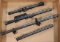 (4) assorted scopes - Winchester A5, Weaver Cub, Weaver B6 & Weaver C4 no eye cup