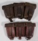 (2) leather ammo pouches, one dated 1938, both marked, showing assorted wear