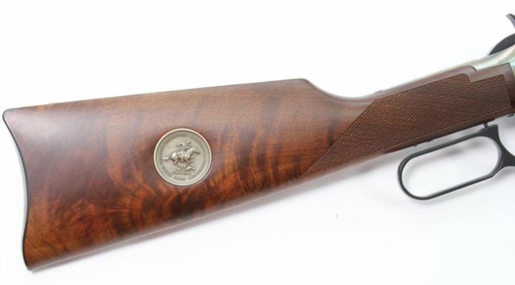 Gift! WELLS FARGO New Winchester Commemorative Rifle Butt STOCK MEDALLION 