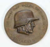 large Nazi Landespolizei 1933-35 bronze plaque