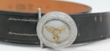 Luftwaffe Officer belt buckle by OLC with new belt