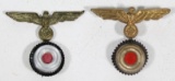 (2) German Navy Kriegsmarine hat pins badges
