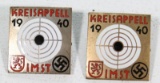(2) 1940 German Kreisappell Shooting Marksman