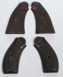 Two pair Smith & Wesson diamond checkered original grip panels