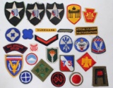 US Army WWII and Post cut edge patch lot