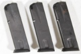 three Sig factory 9mm 13 round magazines, sold as  a lot, 1 time the money