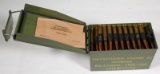 100 rds. .50BMG belted in original steel ammo can 4M33:1M17 04/88