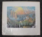 1989 National Park stamp print by Thomas Kinkade, signed, 3911/4185, 16