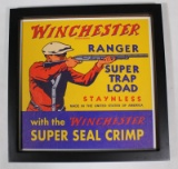 Reproduction Winchester Ranger Super Track Load poster, framed, 14