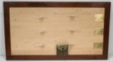 (2) M1 Carbine display boards, each holds 3 carbines on acrylic rests with Winchester