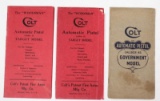 (3) Early Colt Automatic Pistols catalogs, 45 and 22 caliber