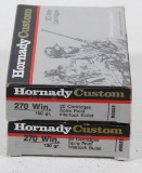 (2) boxes .270 Win. Hornady Custom
