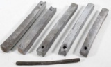 (5) heavy lead alloy ingot bars, (1) NYNVA