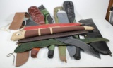 (10) zippered  and tie rifle bags, assorted