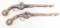 *Unknown Dutch Manufacture, Pair of Profusely inlaid bone & ivory pistols, .50 cal,
