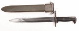 Original U.S. WWII M1942 Garand rifle bayonet by Oneida Limited dated 1943