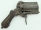 *Meyers Belgium, Pinfire Pepperbox, 7 mm, s/n NSN, BP revolver, brl length 1.75