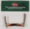 Case twin blade Congress OM BN BB No. 05618 Caramel original box knife 6268R SS