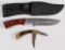 (2) knives, (1) fixed blade Winchester surgical stainless steel with approximately 3.75
