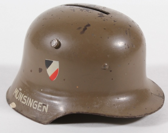 Model 1916 German helmet bank