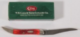 Case Damascus single blade Toothpick MDBN PS DARK RED No. 02883 original box knife.