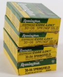 (4) boxes appears factory Remington .30-06 Sprg. Core-Lokt 180gr SP,